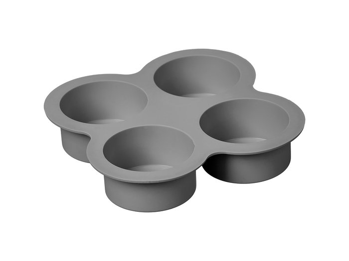 Kinvara Moule Air Fryer Silicone Gris 4 Compartiments 13,8x13,8x3 cm (Set de 24)