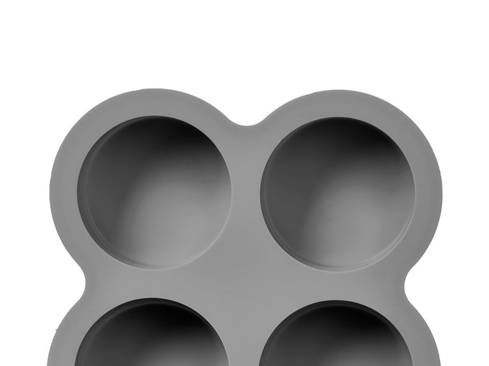 Kinvara Moule Air Fryer Silicone Gris 4 Compartiments 13,8x13,8x3 cm (Set de 24)