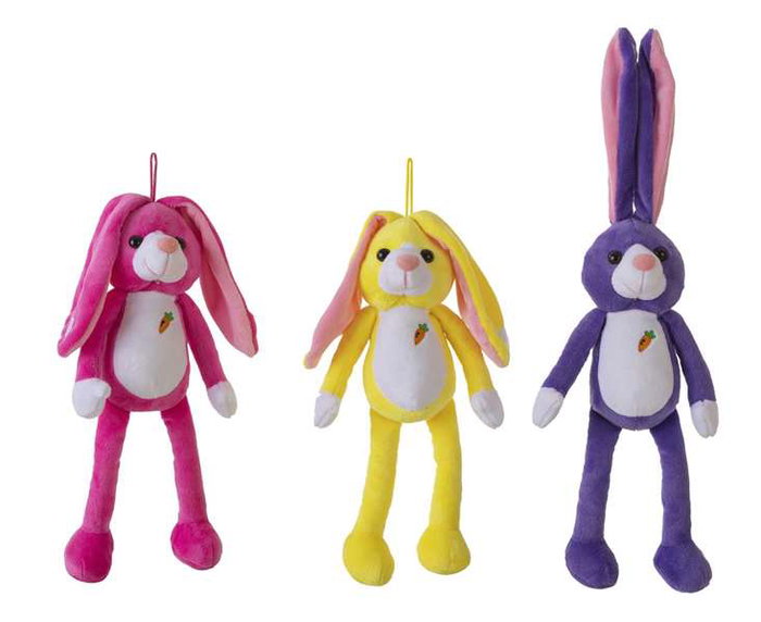 Creaciones Llopis - Peluche lapin oreilles velcro 45 cm, assortiment de 6 couleurs, en polyester, pour enfants dès 3 ans