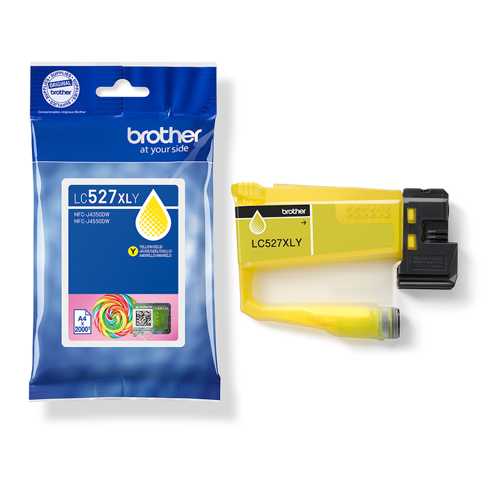 Brother Cartouche d'encre jaune LC527XLY Haute Capacité Original - Lot de 1 Brother Cartouche d'encre jaune LC527XLY Haute Capacité Original - Lot de 1