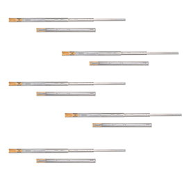 Emuca Lot de 5 jeux de coulisses de tiroirs à roulement à billes, 650 mm, fermeture amortie, Zingué