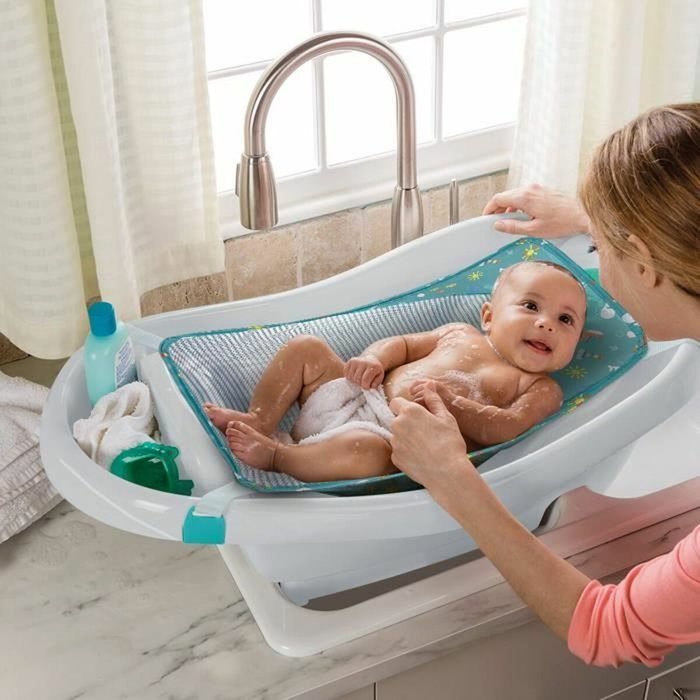 Ingenuity Baignoire bébé Comfy Clean Deluxe Gris