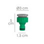 SATURNIA Raccord tuyau plastique 3/4 - 1/2'' femelle