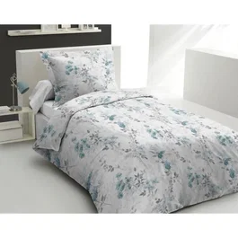 Home Linge Passion Housse de couette POMPADOUR 140x200 cm Blanc/Fleur