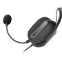 Mars Gaming MH-PRO ARGB Casque Gaming Noir Léger 190g avec Micro et Éclairage
