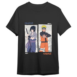 Superplay Naruto Shippuden T-Shirt Naruto vs Sasuke Noir (L)