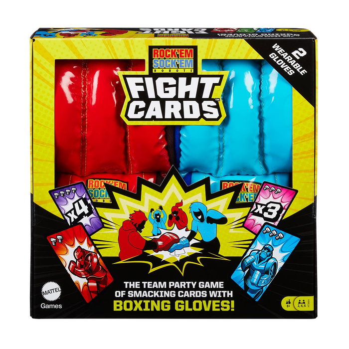 Mattel Games Rock 'Em Sock 'Em Robots - Jeu de cartes de combat pour la famille - Multilangue (Français inclus)