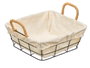 KINVARA Cesta carrée en métal et tissu beige