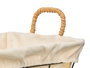 KINVARA Cesta carrée en métal et tissu beige