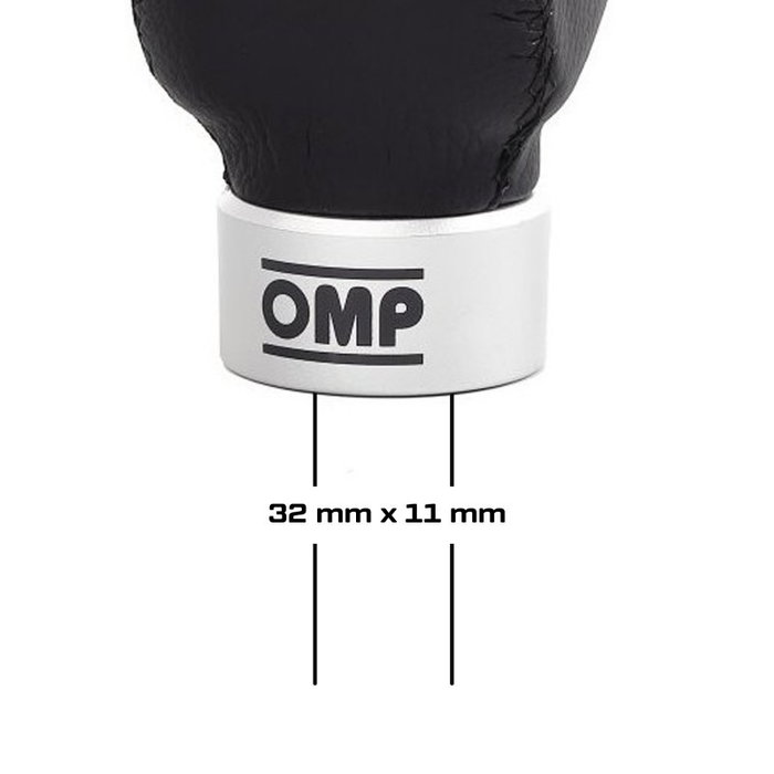 Omp Pomo Omp Speed OMPS18260012 Pommeau de Vitesses Universel Aluminium Caoutchouc
