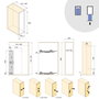 Emuca Porte-bouteilles latéral extractible Harmony avec fermeture amortie, Module largeur 200mm hauteur 800mm, Acier et Bois, Gris anthracite