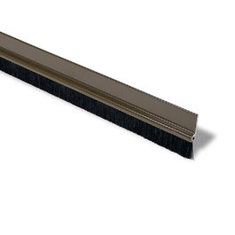 BRINOX Burlete adhésif en aluminium avec poils, 100 cm, Marron, Pose en recouvrement