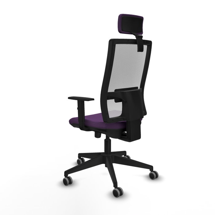 Piqueras y Crespo Chaise de Bureau Horna Traslack Violet et Blanc