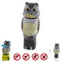 SATURNIA Hibou Effaroucheur d'Oiseaux à Tête Rotative 40 cm