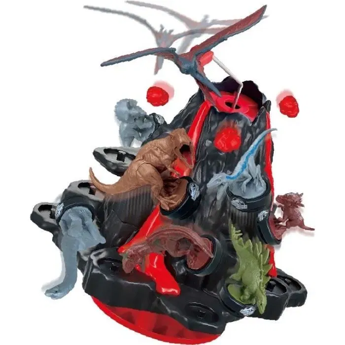 Epoch Games - Jurassic World Shaky Volcano - Jeu de Société avec Volcan en Éruption et Dinosaures à Sauver - EPOCH GAMES