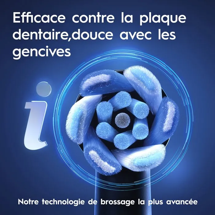 Oral-B iO9 Series Noir Onyx - Brosse à dents électrique rechargeable avec 2 brossettes