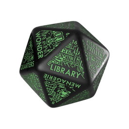 Viridian Jumbo dé Dungeon Room Generator D20 Noir