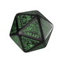 Viridian Jumbo dé Dungeon Room Generator D20 Noir