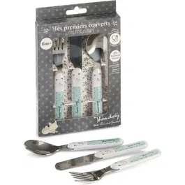 Thermobaby Coffret de couverts en acier inoxydable - Forêt