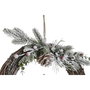 Couronne de Noël DKD Home Decor Naturel osier Ananas Enneigé 32 x 7 x 32 cm (2 Unités)