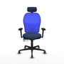 Piqueras y Crespo Chaise de Bureau Jorquera avec Appui-tête et Bras 3D Blue Marine