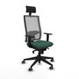 Piqueras y Crespo Chaise de Bureau Horna Vert Bouteille et Gris