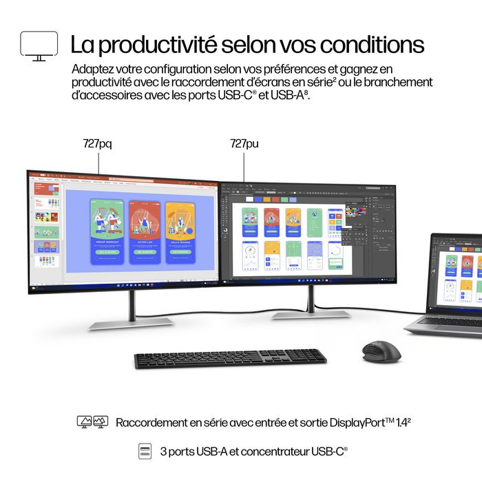HP Écran QHD HP Series 7 Pro 27 pouces 727pq Argent