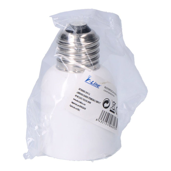 F-Line Convertisseur de douille E27 à E40, blanc, 4 à 230 V, Ø47 x 79 mm (rétractable) F-Line Convertisseur de douille E27 à E40, blanc, 4 à 230 V, Ø47 x 79 mm (rétractable)