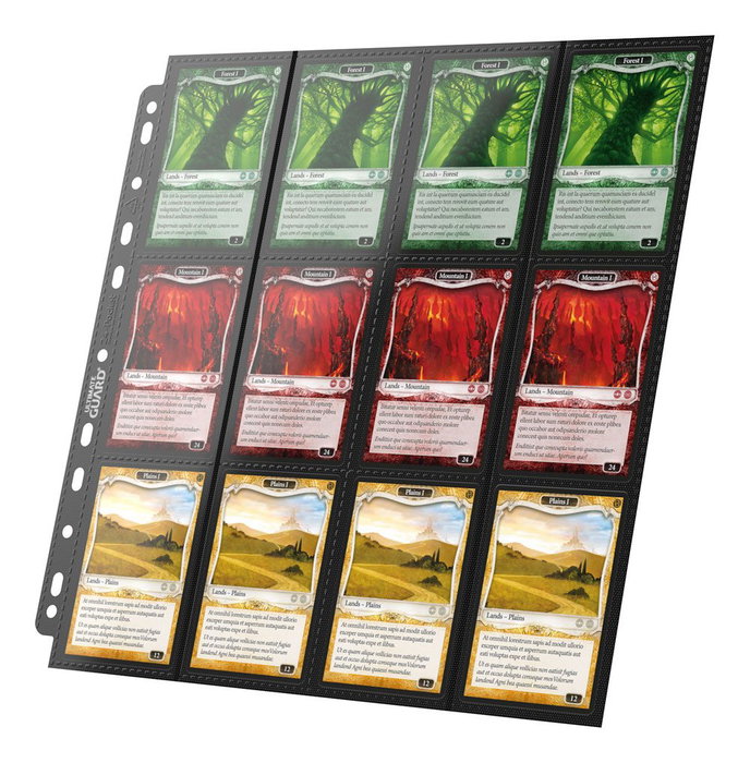 Ultimate Guard 24-Pocket QuadRow Pages Side-Loading (10) - Black Ultimate Guard 24-Pocket QuadRow Pages Side-Loading (10) - Black