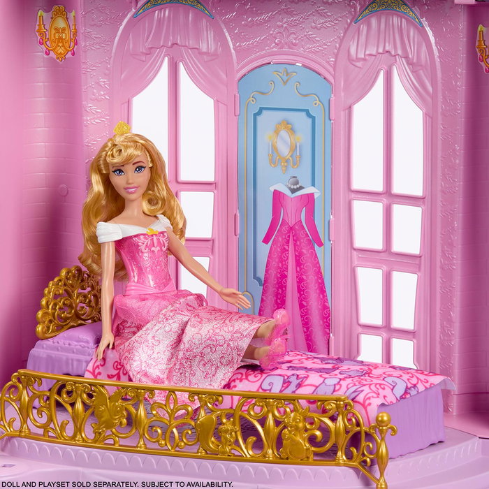 Mattel Disney Princess - Maison de poupée Château Magique Aventures HLW29 avec lumières et sons, 121,9 cm, 10 zones, 25 accessoires, multilingue (3 ans et plus) Mattel Disney Princess - Maison de poupée Château Magique Aventures HLW29 avec lumières et sons, 121,9 cm, 10 zones, 25 accessoires, multilingue (3 ans et plus)