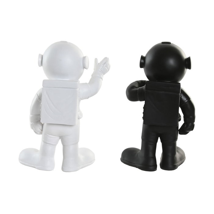 Home ESPRIT Figurine Décorative Astronaute Blanc Noir Doré (2 Unités)
