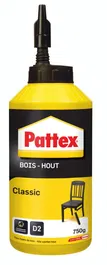 Pattex Classic - Colle à bois intérieure blanche forte pour assemblage et placage - Acétate de polyvinyle - 750 g