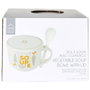 Home Deco Factory Bol à soupe en grès avec cuillère 550 ml