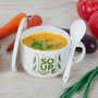 Home Deco Factory Bol à soupe en grès avec cuillère 550 ml
