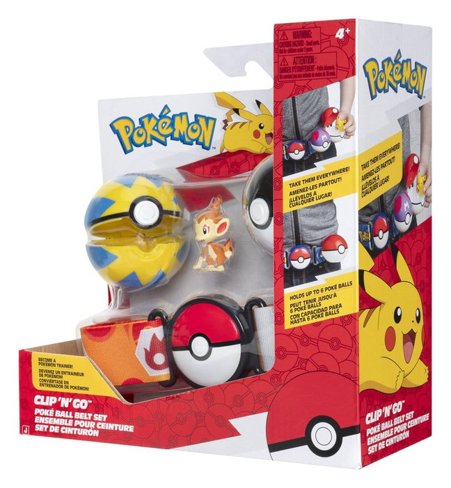 Jazwares Pokémon Clip 'n' Go Set Ceinture figurine d'action Ouisticram