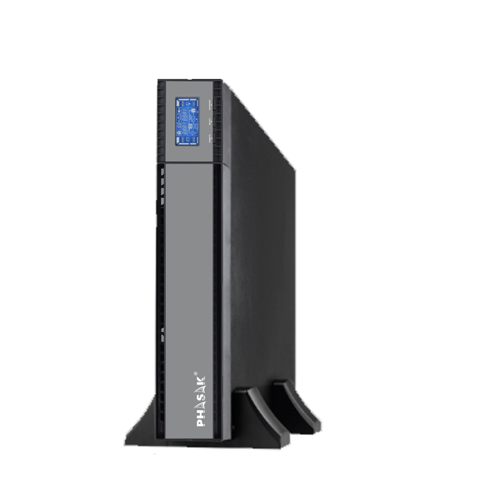 Phasak Phasak Ups 1000 Va Rack Online Onduleur 1000 VA 800 W Double Conversion LCD 2U Noir