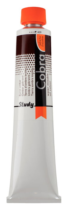 Cobra Study Color Peinture à l'huile miscible à l'eau 200 ml - Terre d'Ombre Grillé 409 Cobra Study Color Peinture à l'huile miscible à l'eau 200 ml - Terre d'Ombre Grillé 409