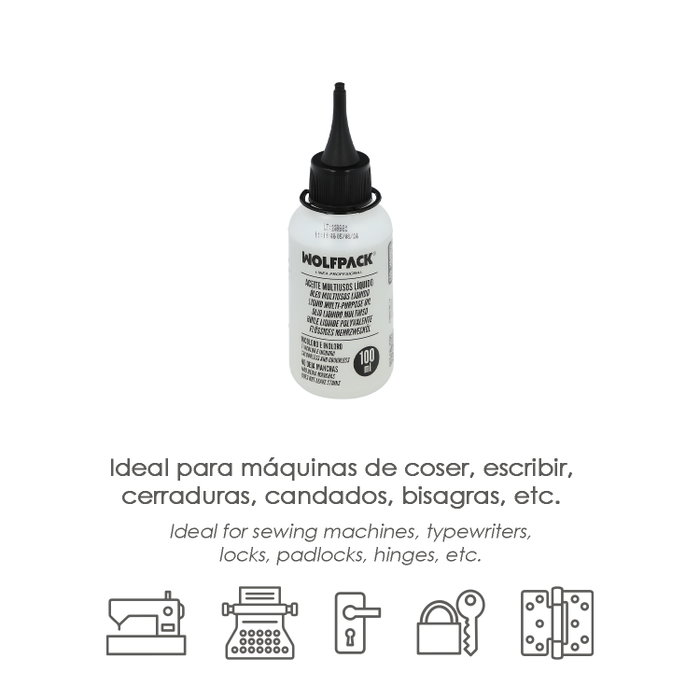 Wolfpack LINEA PROFESIONAL Huile Multiuso Liquide 100 ml