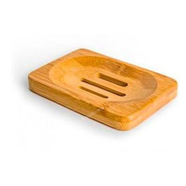 Bamboovement Porte-savon rectangulaire en bambou avec support antidérapant