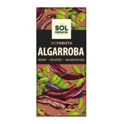 Solnatural Tablette de Caroube Bio 70g - Sans Gluten, Vegan Solnatural Tablette de Caroube Bio 70g - Sans Gluten, Vegan