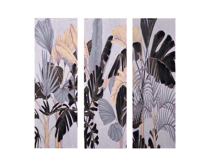 GIFTDECOR Tableau Palmier Noir à l'Huile sur Toile GIFTDECOR Tableau Palmier Noir à l'Huile sur Toile