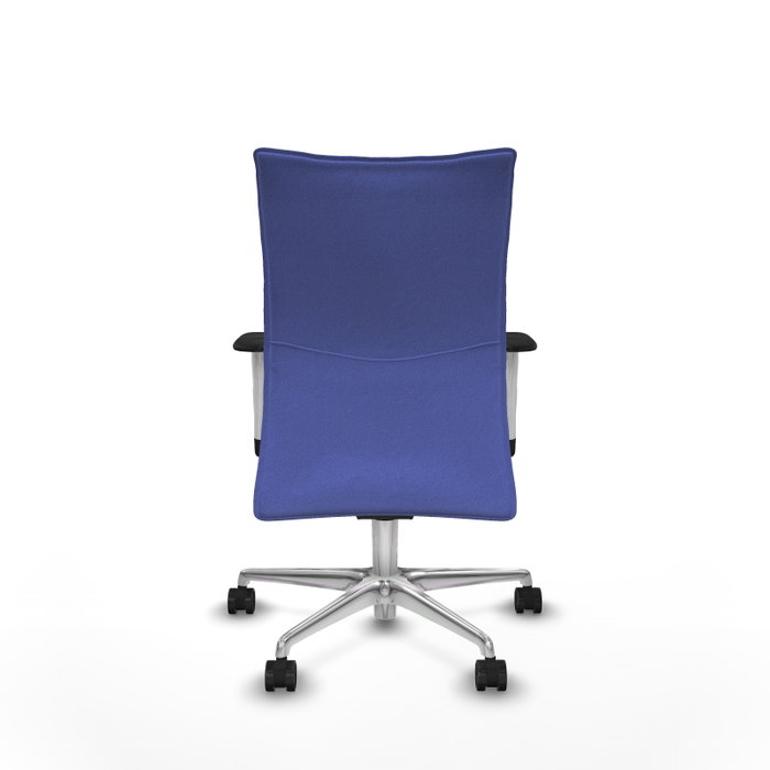 Piqueras Y Crespo Chaise Albacete confidente, Bleu clair, Mécanisme Sincro, Base aluminium