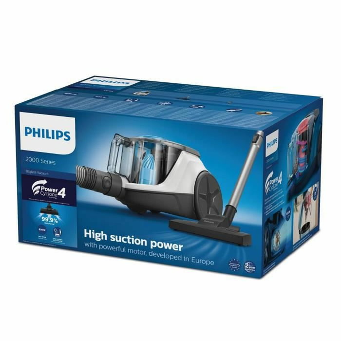 Philips Aspirateur sans sac Série 2000 XB2122/09 - 850 W - Blanc/bleu