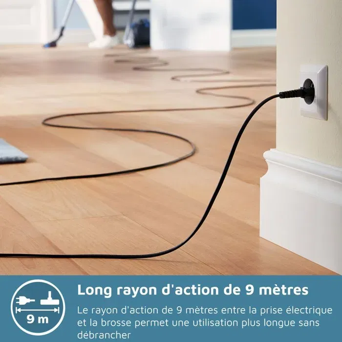 Philips XB2122/09 Aspirateur sans sac Série 2000, 850 W, bac 1.3 L, technologie PowerCyclone 4, filtre EPA12, blanc/bleu Philips XB2122/09 Aspirateur sans sac Série 2000, 850 W, bac 1.3 L, technologie PowerCyclone 4, filtre EPA12, blanc/bleu