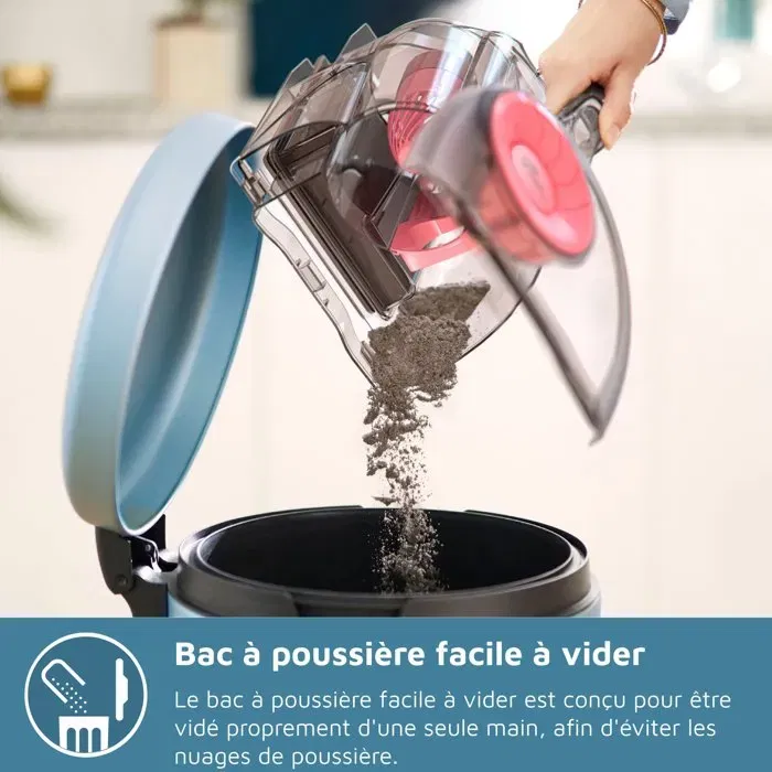 Philips XB2122/09 Aspirateur sans sac Série 2000, 850 W, bac 1.3 L, technologie PowerCyclone 4, filtre EPA12, blanc/bleu Philips XB2122/09 Aspirateur sans sac Série 2000, 850 W, bac 1.3 L, technologie PowerCyclone 4, filtre EPA12, blanc/bleu