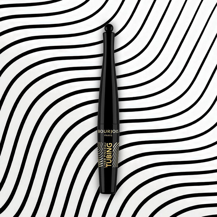 Bourjois Liner Pinceau Tuberliner #001 - Eyeliner à applicateur feutre 1.5 mm, couleur noir intense, longue tenue jusqu'à 36h, 2.5 ml