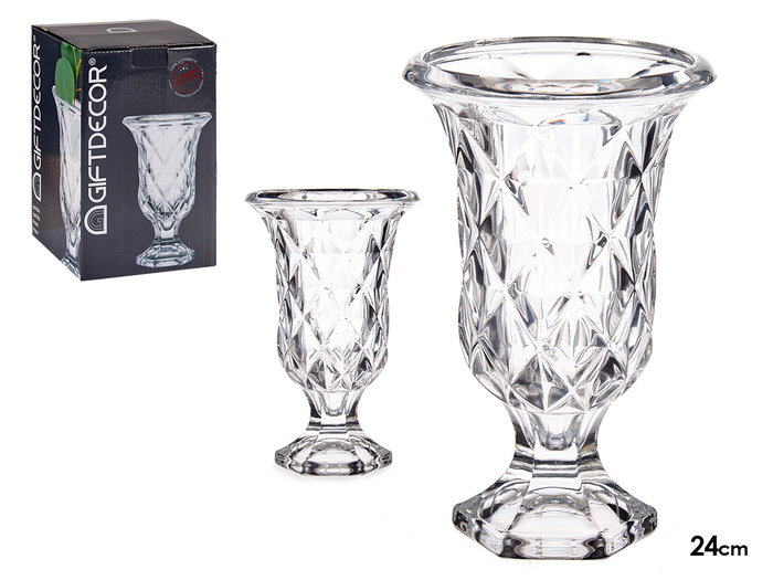GIFTDECOR Lot de 6 Coupes en Verre Losanges Transparentes GIFTDECOR Lot de 6 Coupes en Verre Losanges Transparentes