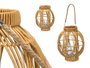 Ibergarden Farol Esfera Grande 27 x 37 x 27 cm Plastique et Cristal Marron (Set de 4)