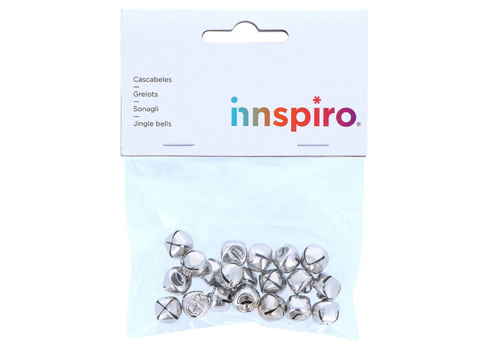 Innspiro Cascabeles color plata 12mm, 20 unités