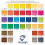 Van Gogh Étui métallique d'aquarelles 36 couleurs en demi-pastilles + 1 pinceau